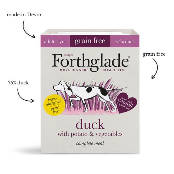 Forthglade Adult Grain Free Complete Duck, Potato & Vegetables 395g