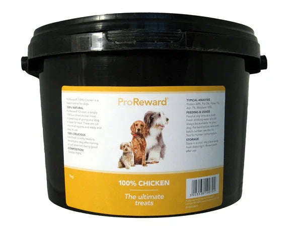 Proreward 100% Chicken Dog Treats Bulk Tub 500g