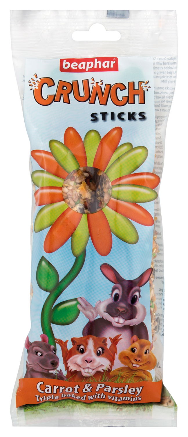 Beaphar Small Animal Crunch Sticks Carrot & Parsley 2pk