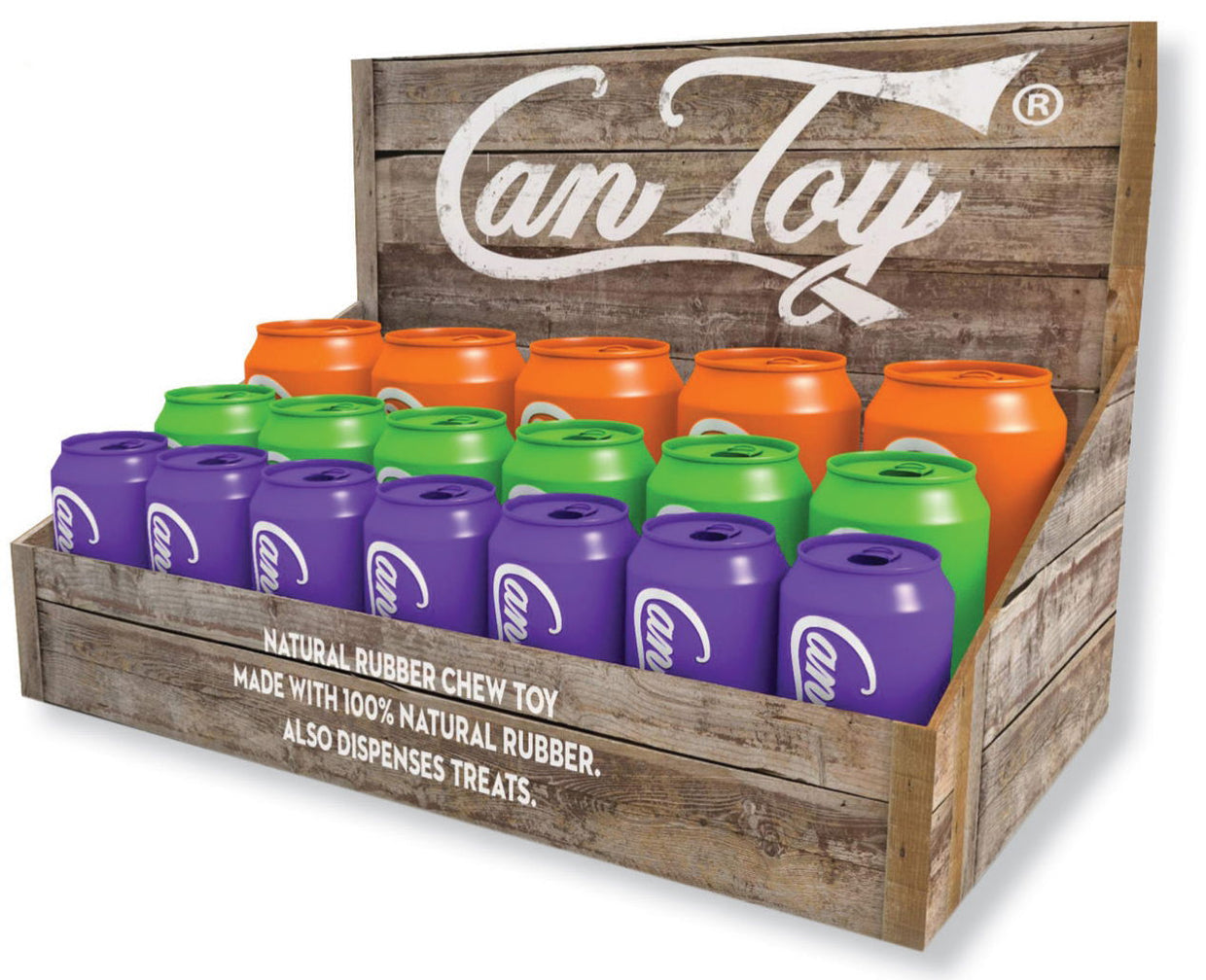 Can Toy Display Case - Contains 7 x Med 6 x Lge 5 x Xlge