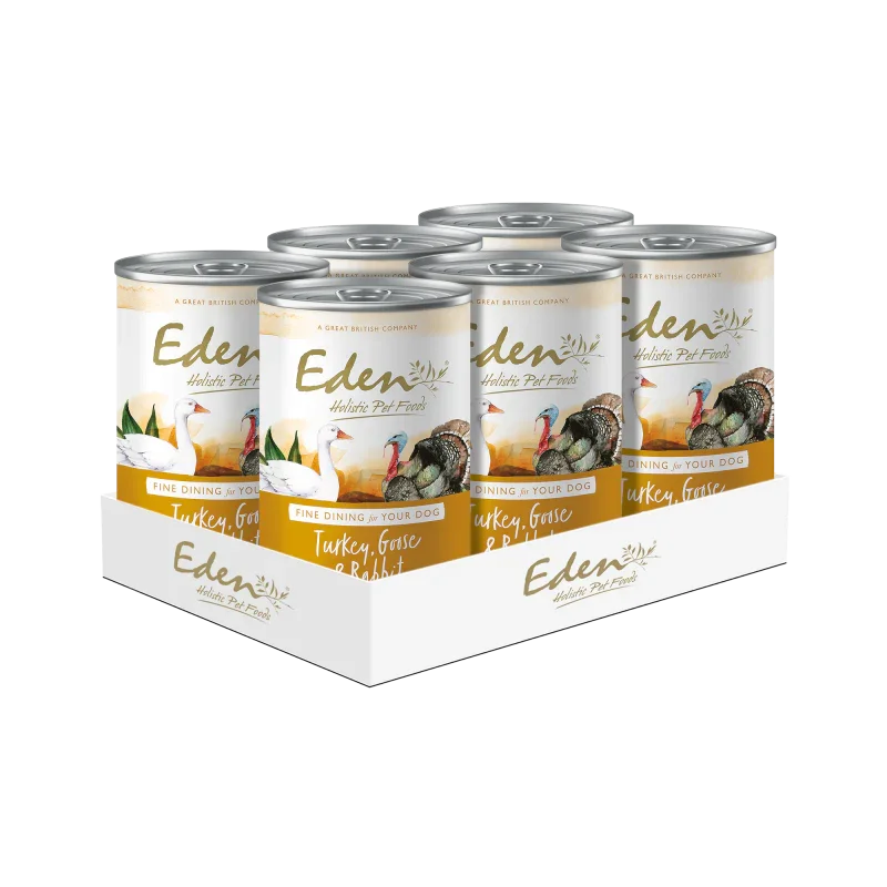 Gourmet Turkey, Goose & Rabbit 6x400G - Eden Holistic Pet Foods
