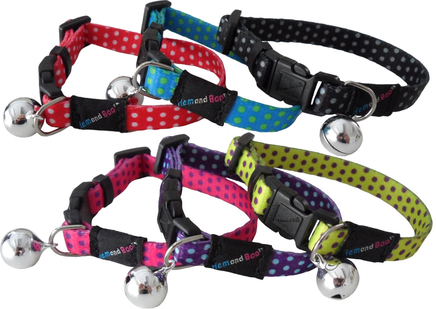 Hem & Boo Safety Buckle Kitten Collar Spotty Pattern Astd