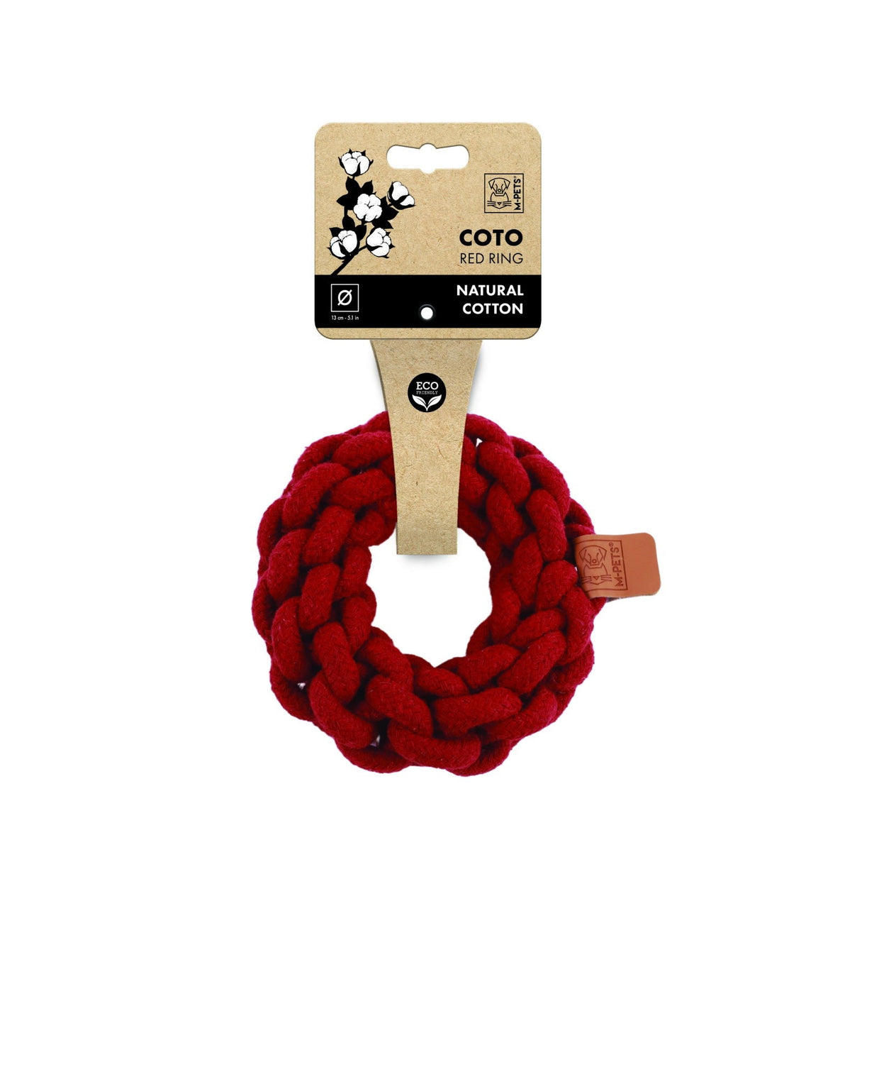 M-PETS Coto Eco Rope Dog Toys Red Ring
