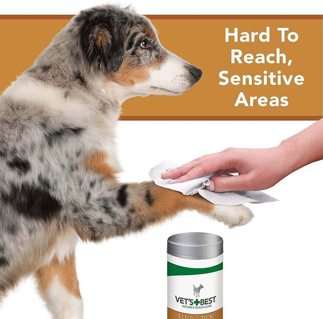 Vet''s Best Flea Tick Wipes for Dogs 50pc