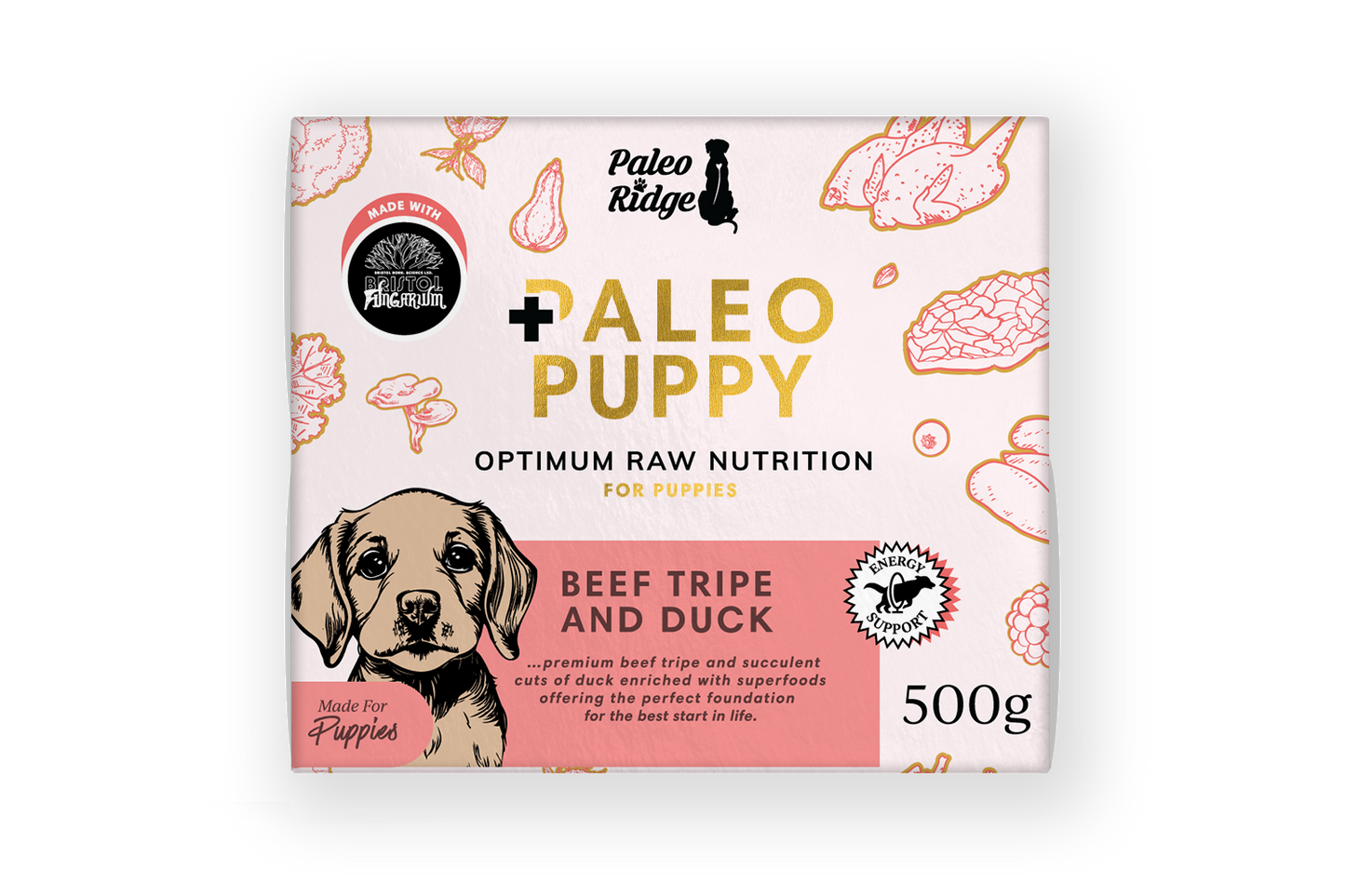 Paleo Ridge Paleo Puppy Beef Tripe & Duck 500g