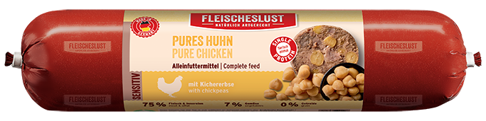 Fleischeslust Pure Chicken Sensitive Wet Dog Food - 16 x 400g Case product image