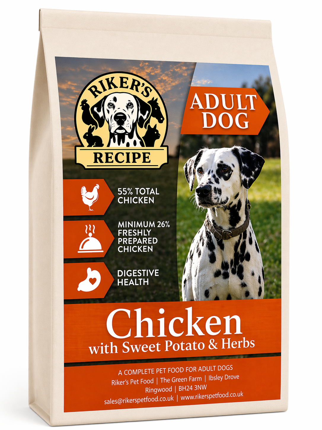 Riker's Recipe Chicken and Sweet potato with Herbs 12kg