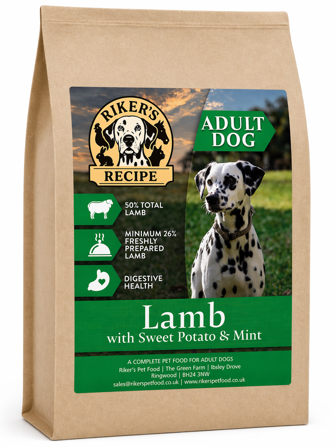 Riker's Recipe Lamb and Sweet potato with Mint 2kg