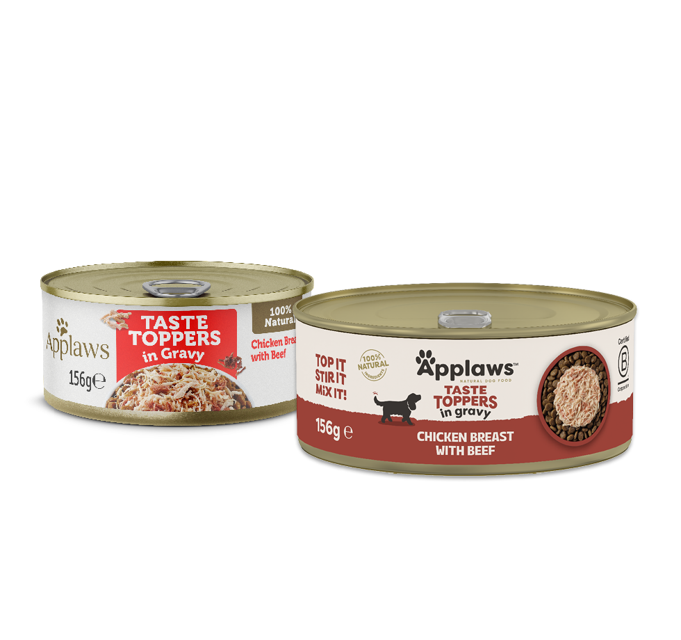 Applaws Taste Toppers Chicken Breast with Beef in Gravy, 156g