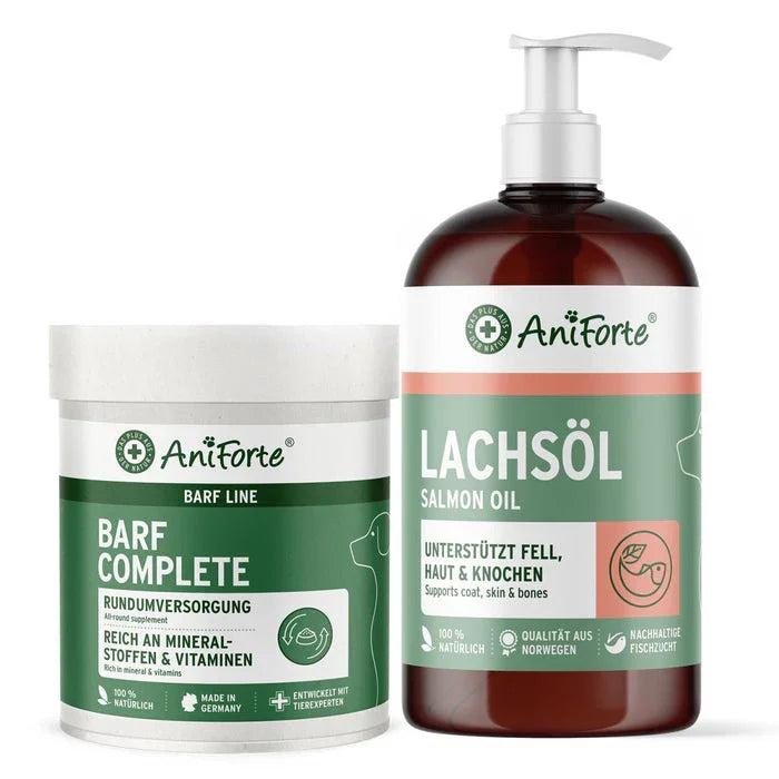 AniForte® Raw Feeding Bestsellers Bundle - Barf Complete with Salmon Oil 500ml - North East Pet Shop Aniforte