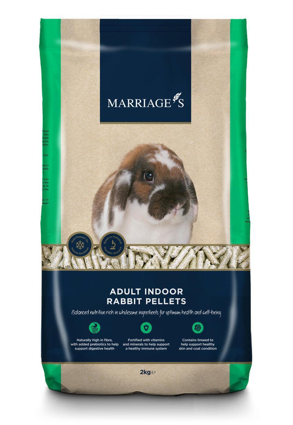 Marriages Adult Indoor Rabbit Pellets 2KG - North East Pet Shop Marriage's