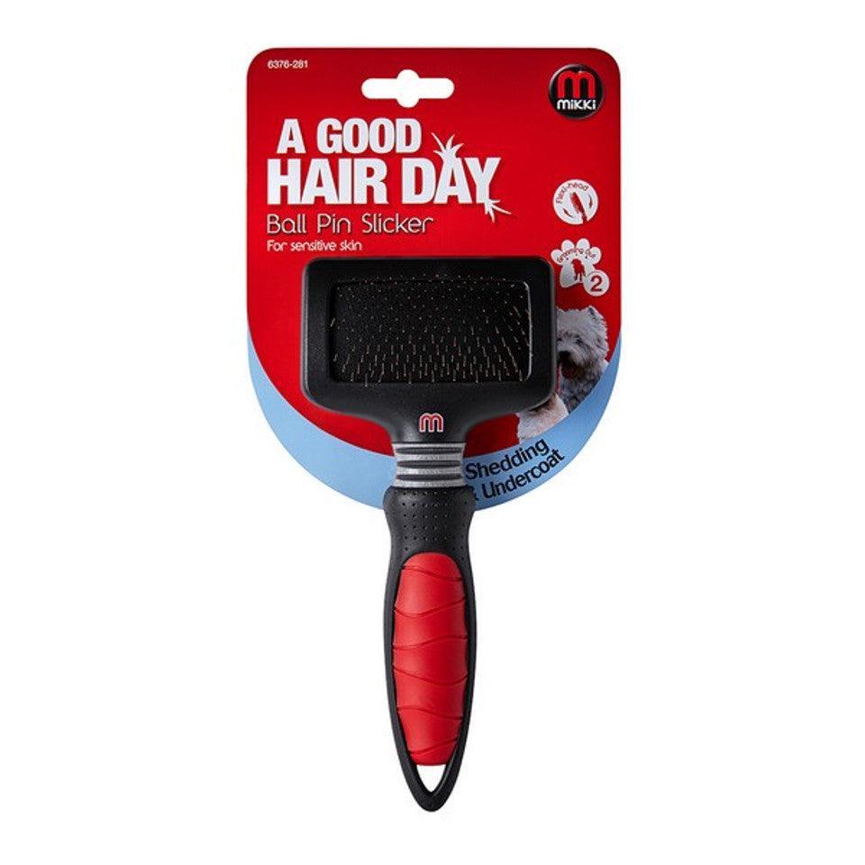 Mikki Ball Pin Slicker Brush Cat/Dog Small - North East Pet Shop Mikki