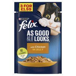 FELIX AS GOOD AS IT LOOKS Chicken in Jelly - 26 Pack PMP - North East Pet Shop Felix