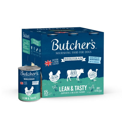 Butcher''s Lean & Tasty Low Fat Dog Food Cans – 6 x 390g / 12 x 390g / 18 x 390g
