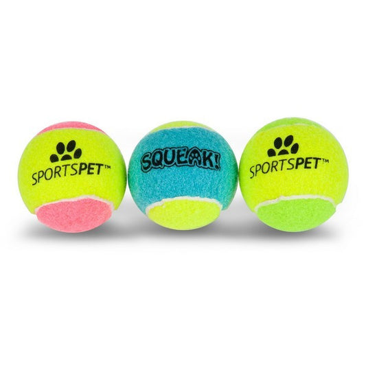 Sportspet Squeaky Tennis Ball 65mm sold individually
