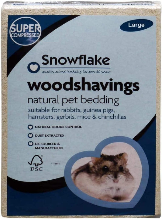 Snowflake Large Woodshavings 3kg natural small-animal bedding