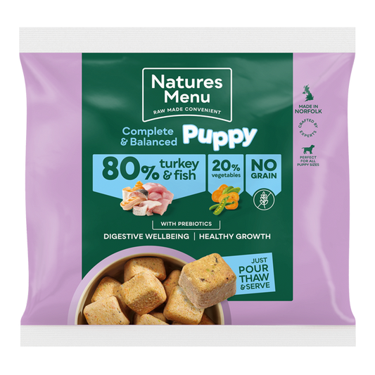Natures Menu Puppy 80/20 Complete and Balanced Turkey & Fish 1kg