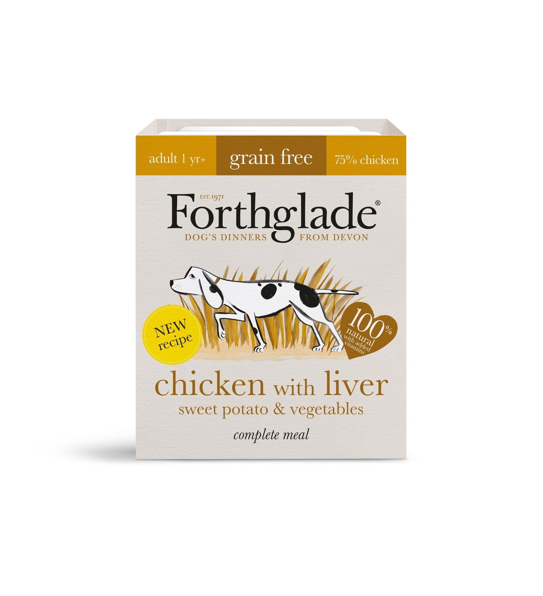 Forthglade Adt GF Comp Chicken Liver S/Potato & Veg 395g