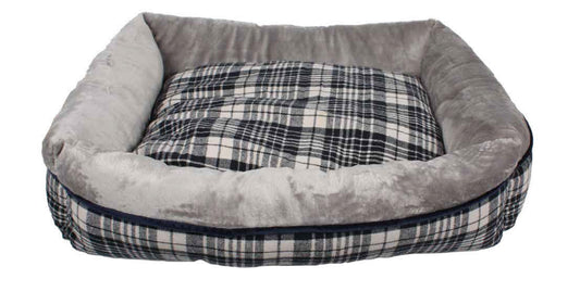 Dream Paws Check Pet Sofa Bed Large L78 X W60 X H16cm