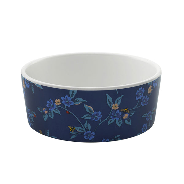 Flora Fauna Greenwich Flowers Ceramic Pet Bowl Small