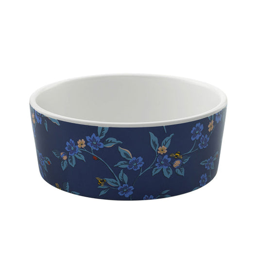 Flora Fauna Greenwich Flowers Ceramic Pet Bowl Small