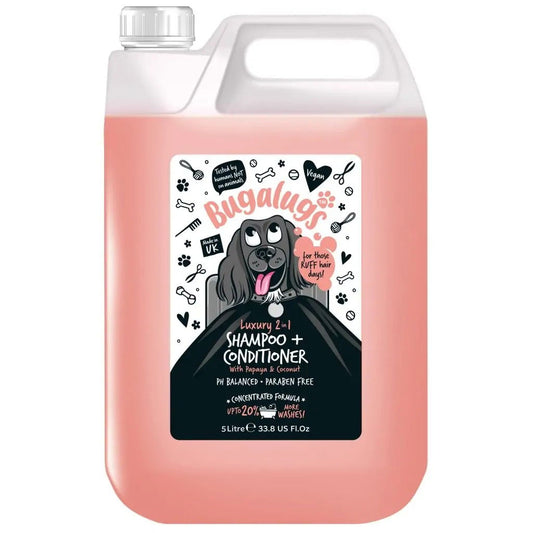 Bugalugs Luxury 2 In 1 Papaya & Coconut 5l Shampoo