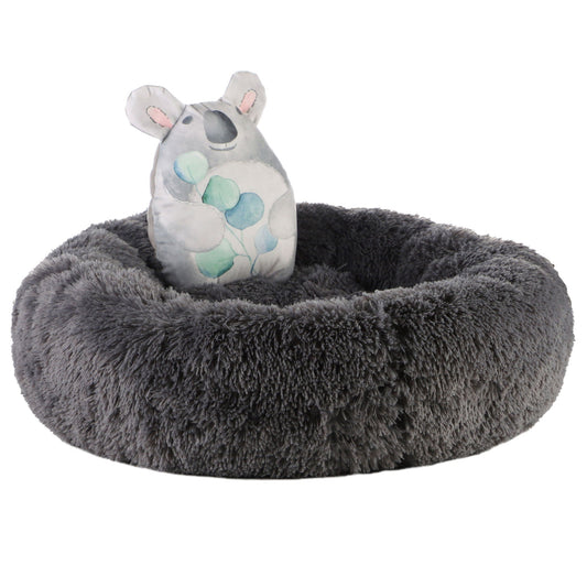 Dream Paws Anxiety Reducing Plush Bed With Plush Toy