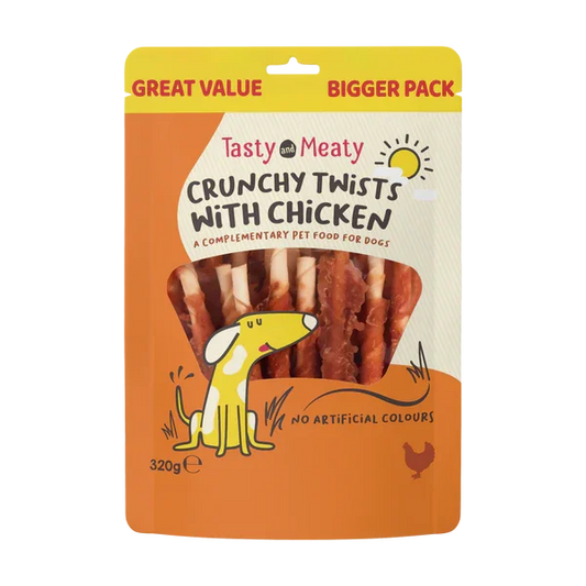 Tasty & Meaty Chewy Twists With Chicken 320g