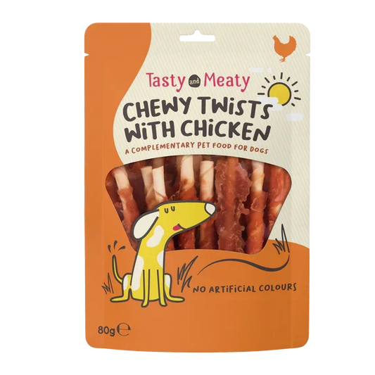 Tasty & Meaty Chewy Twists With Chicken 80g