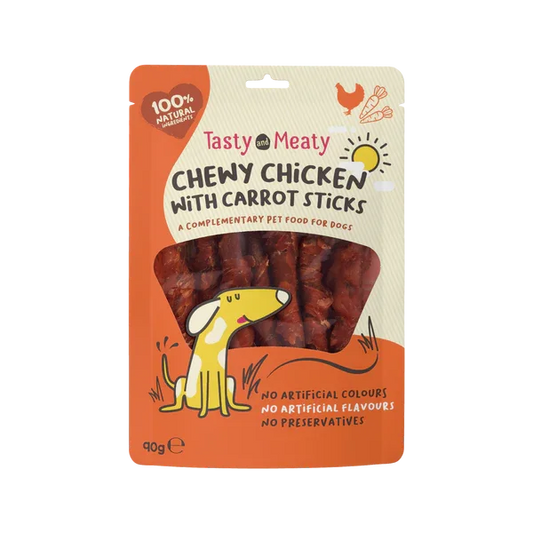 Tasty & Meaty Chewy Chick With Carrot Stick Dog Treat 90g