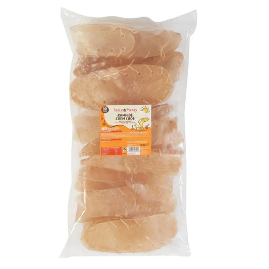 Tasty & Meaty Rawhide Chew Shoe 10 Pack