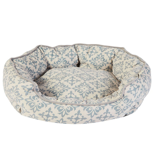 Dream Paws Oval Velvet Bed - Grey