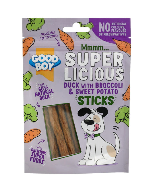 Good Boy Duck with Broccoli & Sweet Potato Sticks 70g