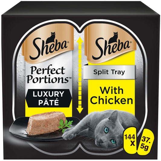 SHEBA Perfect Portions Adult Wet Cat Food Trays Chicken in Pate 6 x 37.5