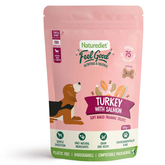 NatureDiet Feel Good Turkey with Salmon Treats 100g