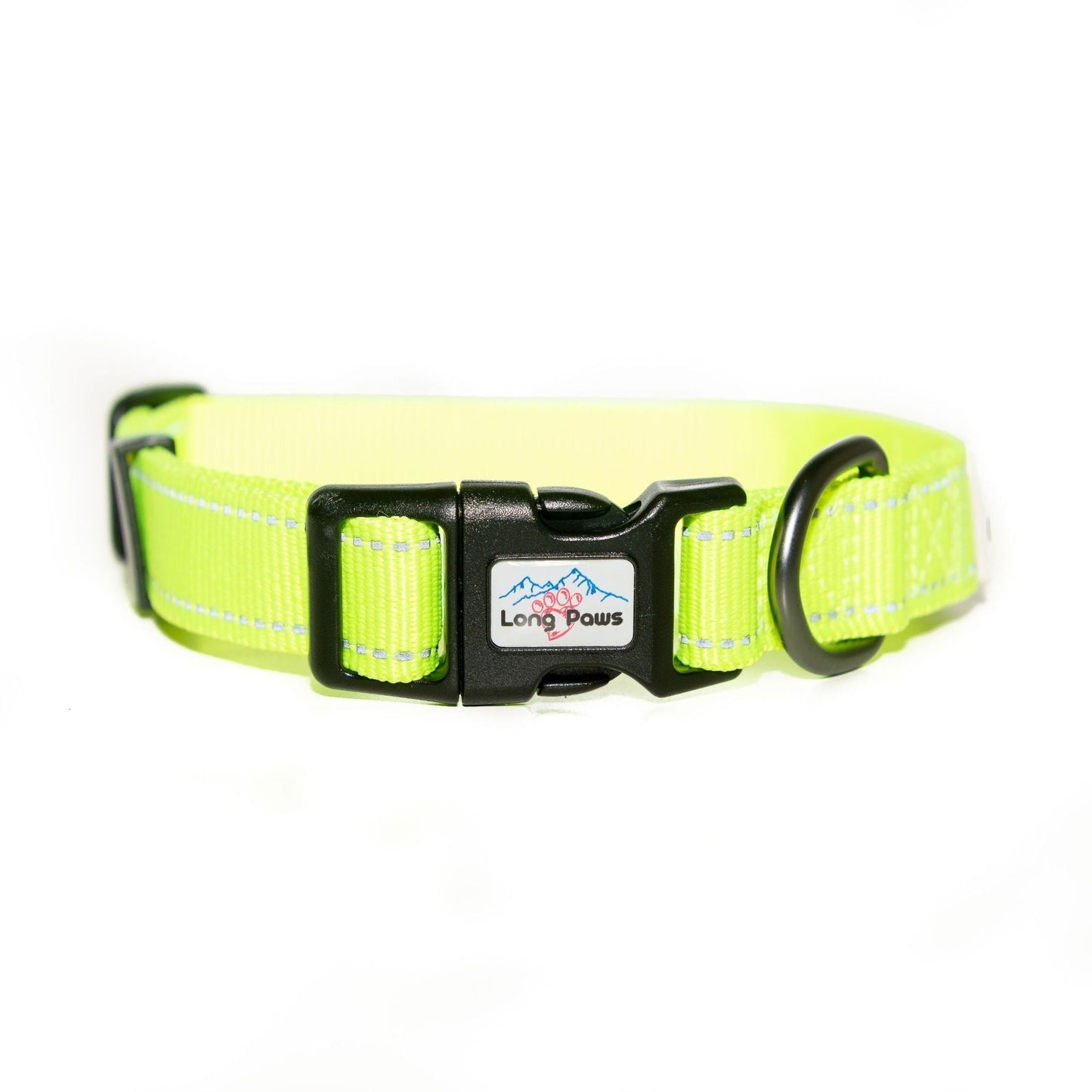 Long Paws Urban Trek Reflective Collar Neon Yellow Small 28-42cm 2cm wide