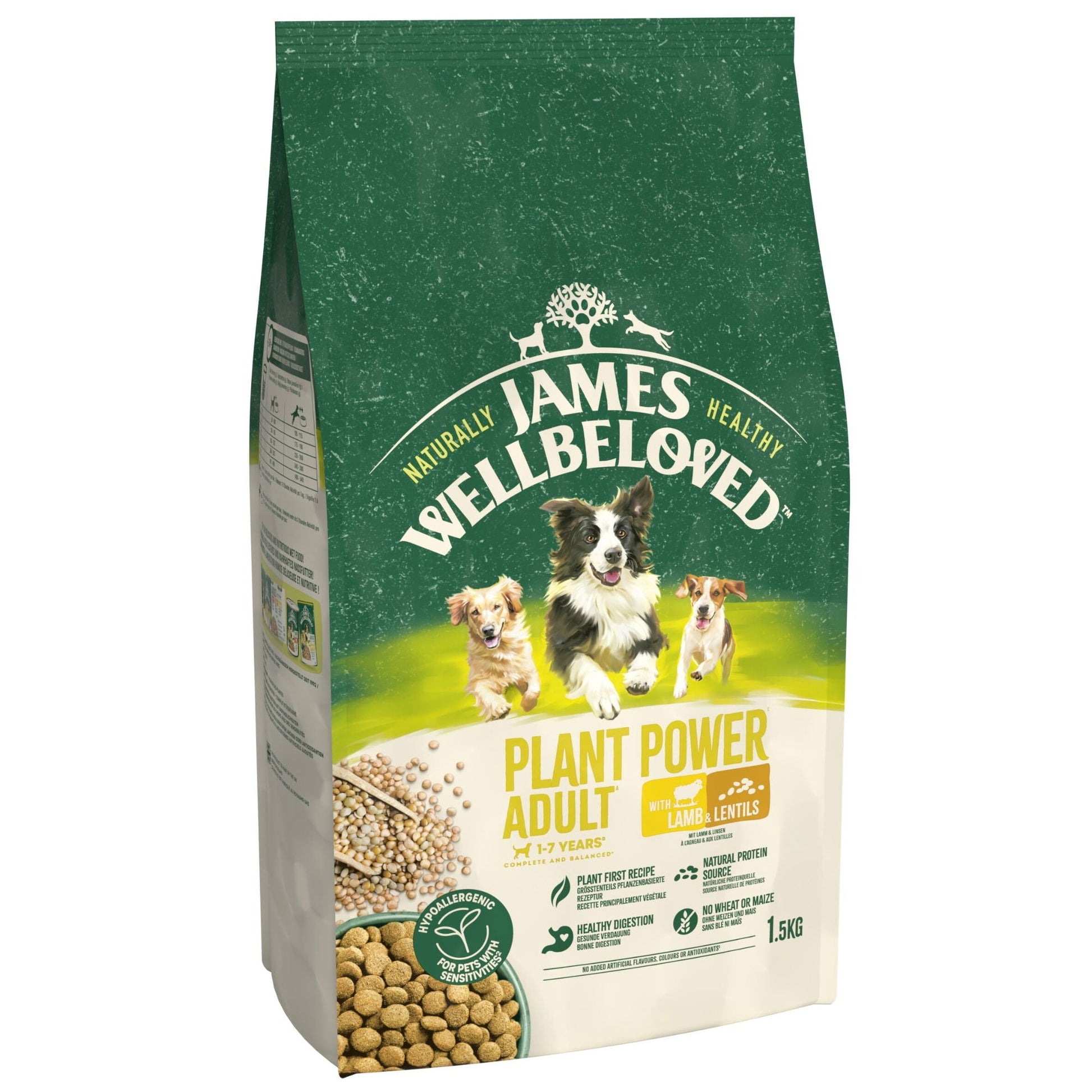 James Wellbeloved Dog Adult Plant power with Lamb 1.5kg