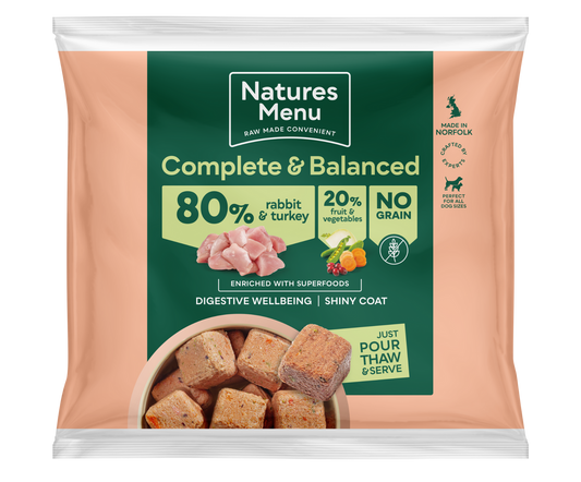 Natures Menu 80/20 Rabbit and Turkey Nuggets with Superfoods 1kg