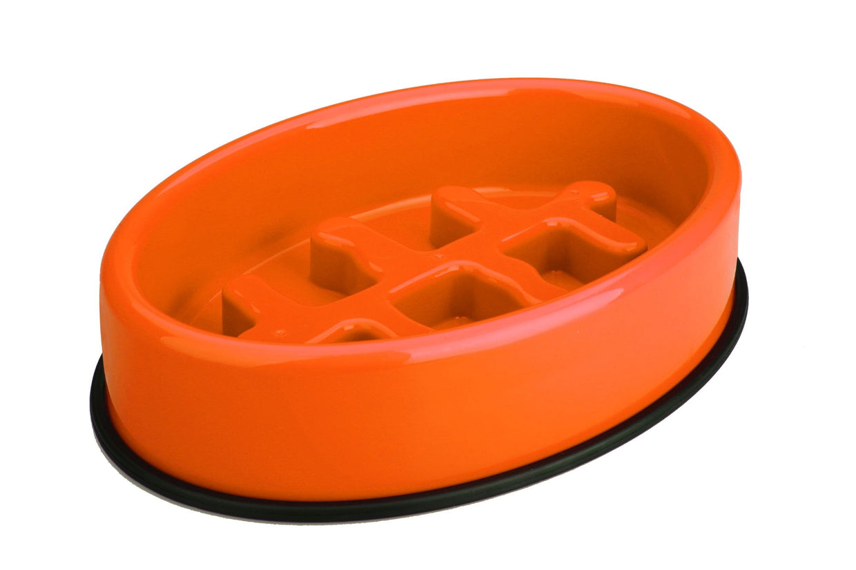 M-PETS Fishbone - Slow Feed Bowl Oval