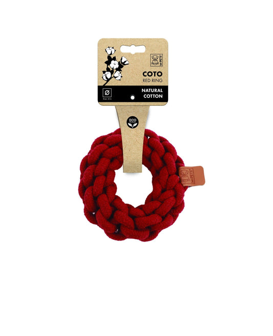 M-PETS Coto Eco Rope Dog Toys Red Ring
