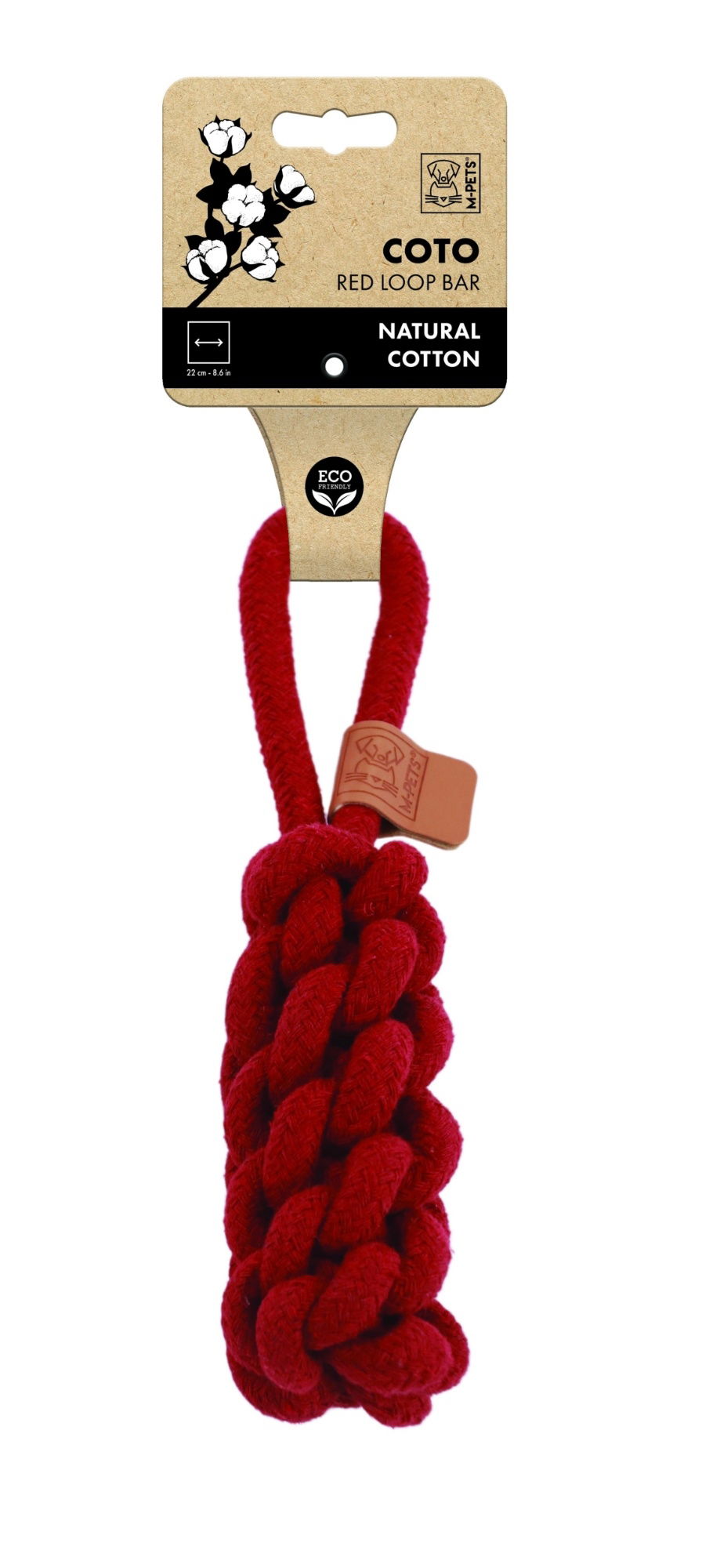 M-PETS Coto Eco Rope Dog Toys Red Loop Bar