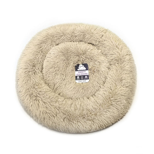 Dream Paws Caramel Anxiety Bed Round
