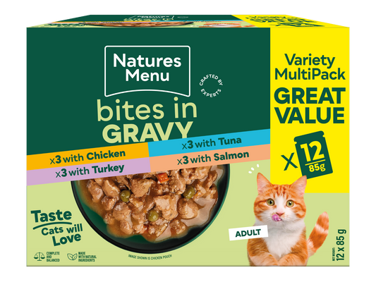 Natures Menu Cat Bites In Gravy Multi