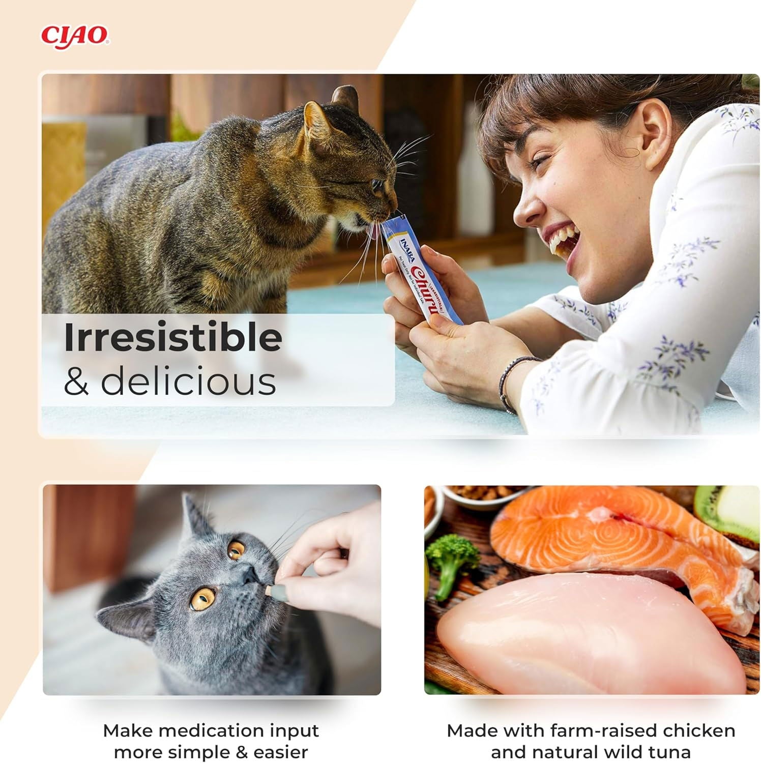 Churu 4 Pack Tuna with Chicken Recipe