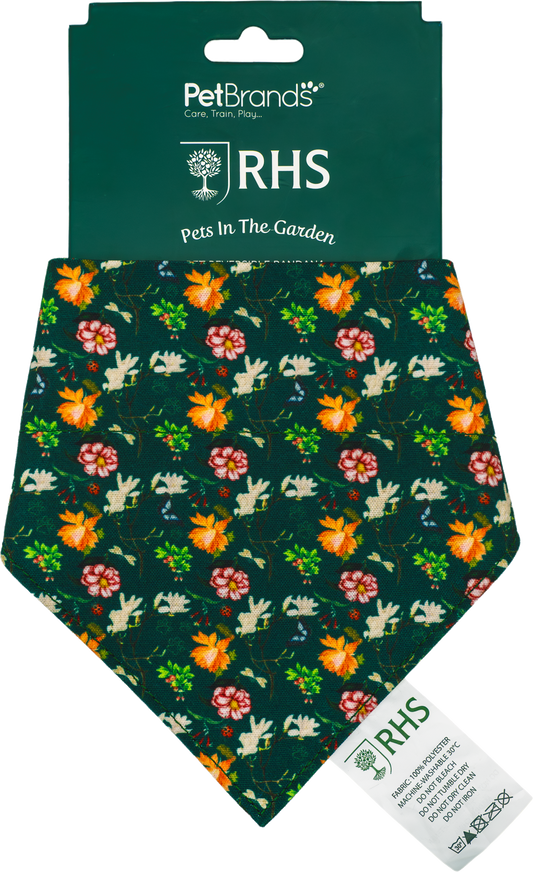 RHS Pets in the Garden Reversible Bandana
