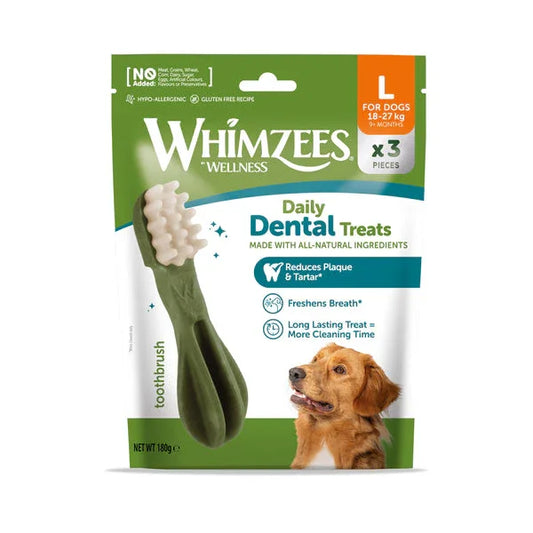 Whimzees Trial Pack Toothbrush Large 3 Pieces