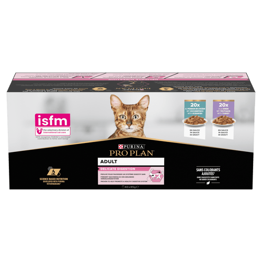 PRO PLAN® Adult 1+ Delicate Digestion Mixed Variety Ocean Fish 40x85g