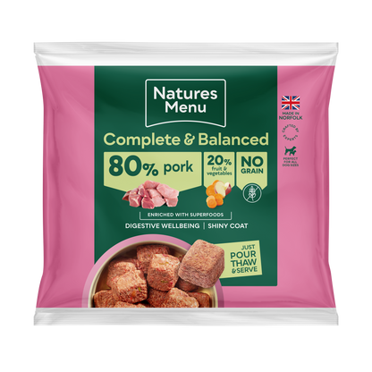 Natures Menu Complete & Balanced 80/20 Nuggets Pork 1kg