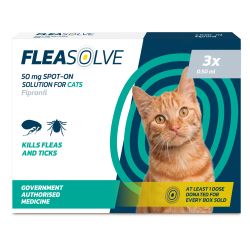 Fleasolve Spot on Cat 3 Treatment – Case of 6