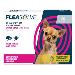 Fleasolve Spot on Dog Small 1 Treatment – Case of 6